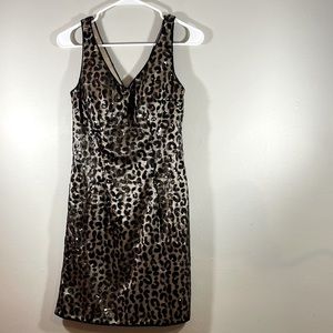 Amelia Couture Leopard print cocktail dress Sz S